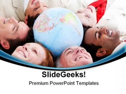 Multiethnic business people global powerpoint templates and powerpoint backgrounds 0811