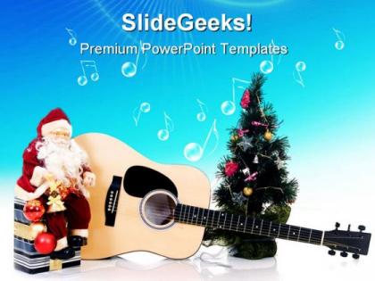 Musical christmas festival powerpoint templates and powerpoint backgrounds 0311