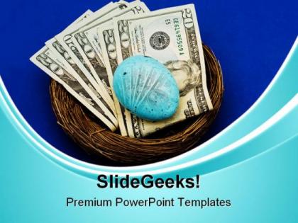 Nest egg money powerpoint templates and powerpoint backgrounds 0211