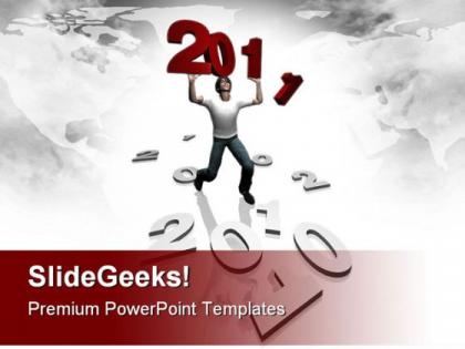 New year 2011 people festival powerpoint backgrounds and templates 0111