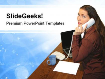 Office woman business powerpoint templates and powerpoint backgrounds 0611