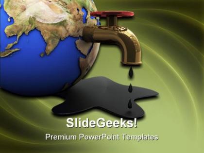 Oil and earth globe powerpoint templates and powerpoint backgrounds 0211