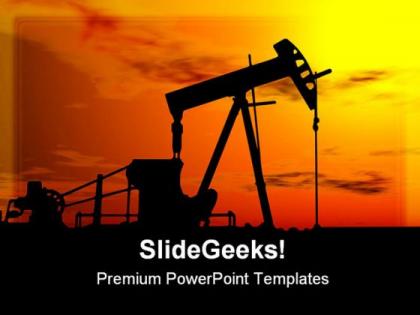Oil pump machine industrial powerpoint templates and powerpoint backgrounds 0611