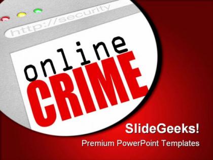Online crime web screen internet powerpoint templates and powerpoint backgrounds 0311