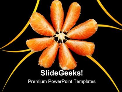 Orange on black food powerpoint templates and powerpoint backgrounds 0611
