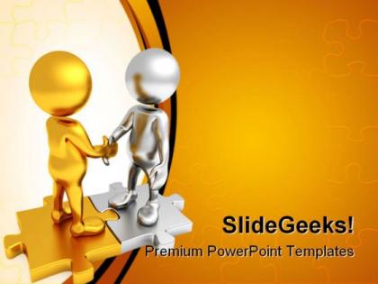 Pact is made handshake powerpoint templates and powerpoint backgrounds 0411