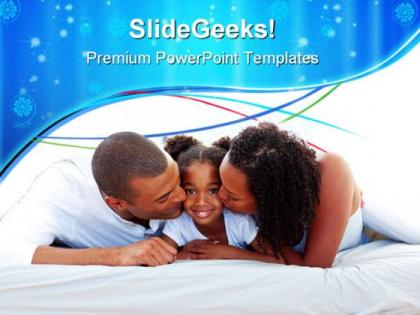Parents with daughter family powerpoint templates and powerpoint backgrounds 0611