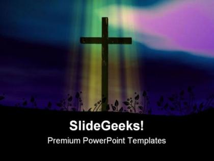 Pastel cross religion powerpoint templates and powerpoint backgrounds 0211