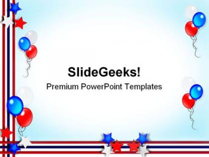 Patriotic border americana powerpoint templates and powerpoint backgrounds 0711