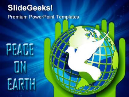 Peace on earth globe powerpoint templates and powerpoint backgrounds 0311