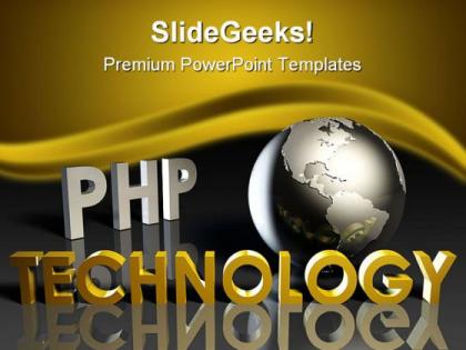 Php technology globe powerpoint templates and powerpoint backgrounds 0311