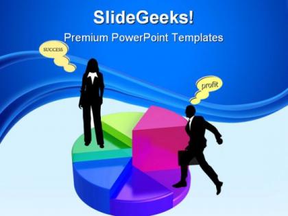 Pie chart business success powerpoint templates and powerpoint backgrounds 0811