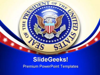 Presidential seal americana powerpoint templates and powerpoint backgrounds 0411