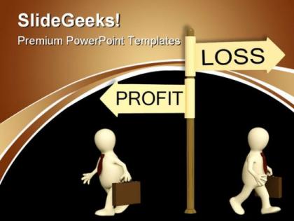 Profit loss business powerpoint templates and powerpoint backgrounds 0611