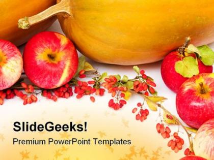 Pumpkins and apples halloween festival powerpoint templates and powerpoint backgrounds 0411