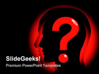 Question mind business powerpoint templates and powerpoint backgrounds 0811