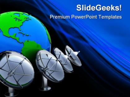 Radio aerials earth powerpoint templates and powerpoint backgrounds 0411