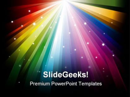 Rainbow lights abstract powerpoint templates and powerpoint backgrounds 0611
