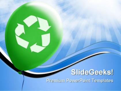 Recycle symbol environment powerpoint templates and powerpoint backgrounds 0811
