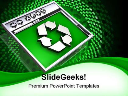 Recycled content internet powerpoint templates and powerpoint backgrounds 0711