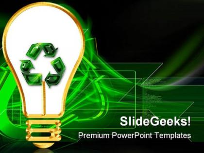 Recycling idea global powerpoint templates and powerpoint backgrounds 0711