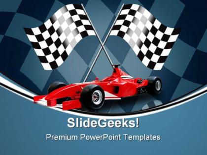 Red formula car sports powerpoint templates and powerpoint backgrounds 0711