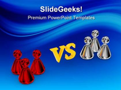 Red vs chrome business powerpoint backgrounds and templates 0111