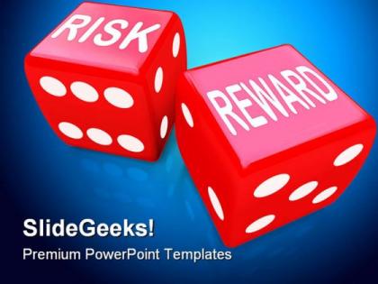 Risk reward finance powerpoint backgrounds and templates 1210