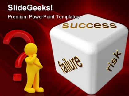 Risky business success powerpoint templates and powerpoint backgrounds 0211
