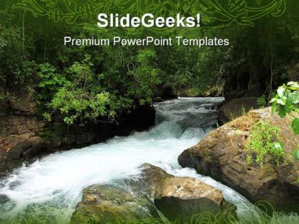 River nature powerpoint backgrounds and templates 0111