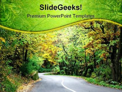 Road travel powerpoint templates and powerpoint backgrounds 0311