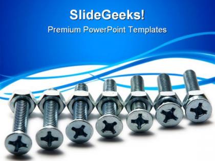 Screws industrial powerpoint templates and powerpoint backgrounds 0711