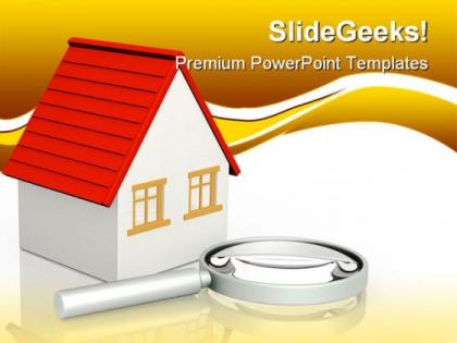 Search of home real estate powerpoint templates and powerpoint backgrounds 0811