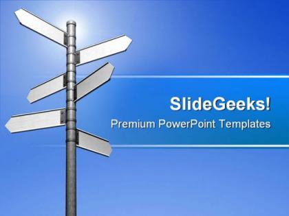 Signpost path symbol powerpoint templates and powerpoint backgrounds 0811