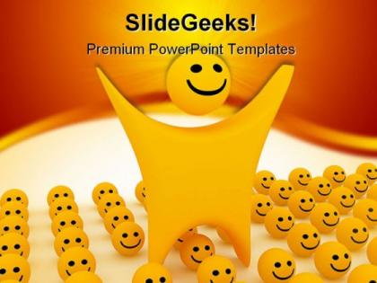 Smiley shapes powerpoint templates and powerpoint backgrounds 0211