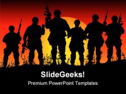 Soldiers army youth powerpoint templates and powerpoint backgrounds 0711