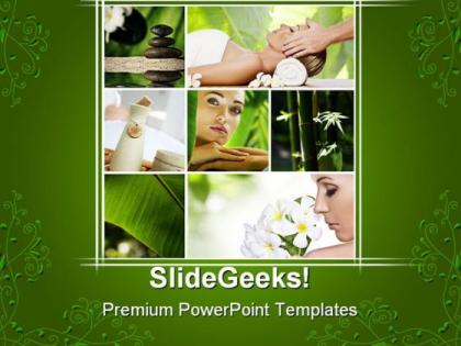 Spa collage health powerpoint templates and powerpoint backgrounds 0411