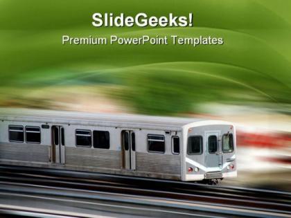 Speed train travel powerpoint templates and powerpoint backgrounds 0811
