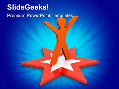 Star employee business powerpoint templates and powerpoint backgrounds 0211
