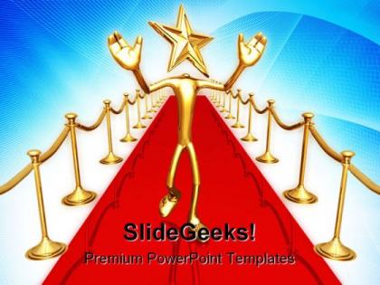 Star of the red carpet success powerpoint templates and powerpoint backgrounds 0311