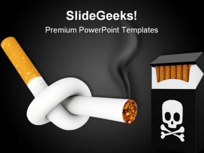 Stop smoking health powerpoint backgrounds and templates 0111