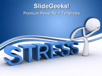 Stress man metaphor powerpoint backgrounds and templates 1210