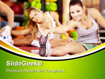 Stretching exercise health powerpoint templates and powerpoint backgrounds 0611