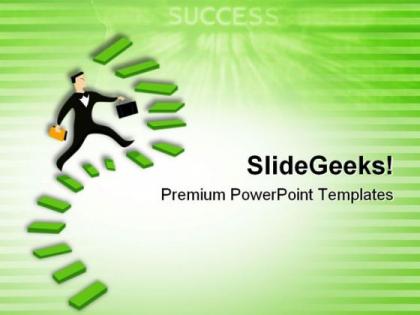 Success ladder business powerpoint templates and powerpoint backgrounds 0811