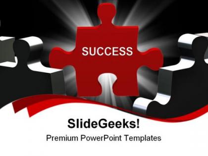 Success puzzle business powerpoint templates and powerpoint backgrounds 0711