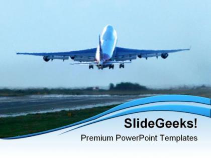 Takeoff travel powerpoint templates and powerpoint backgrounds 0511