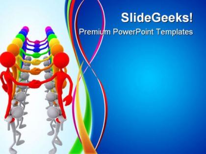 Teamwork handshake powerpoint templates and powerpoint backgrounds 0811