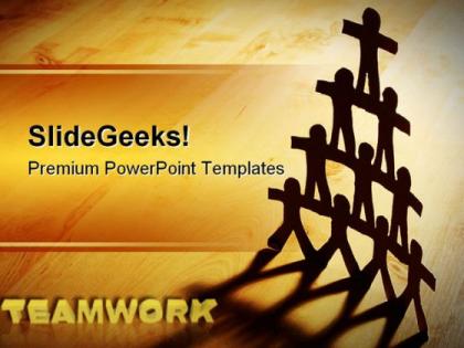 Teamwork unity people powerpoint templates and powerpoint backgrounds 0811