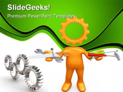 Technician industrial powerpoint templates and powerpoint backgrounds 0811