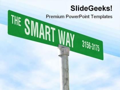 The smart way symbol powerpoint templates and powerpoint backgrounds 0811